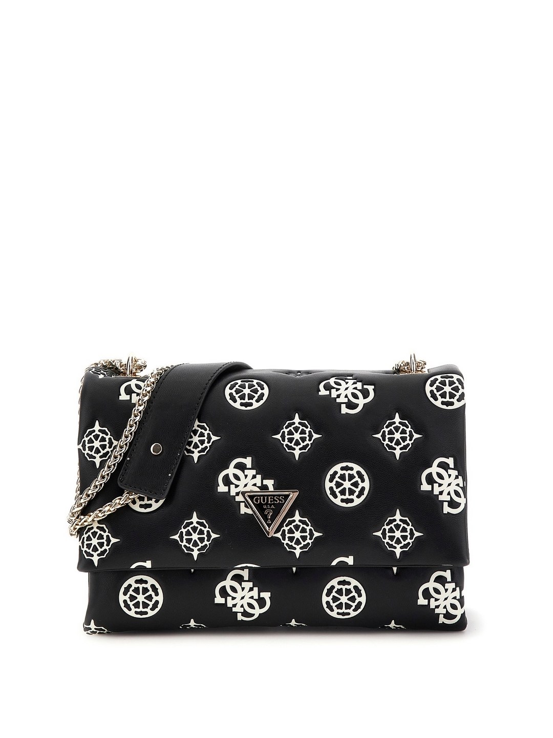 Guess Black Textured Deesa Logo Crossbody Bag