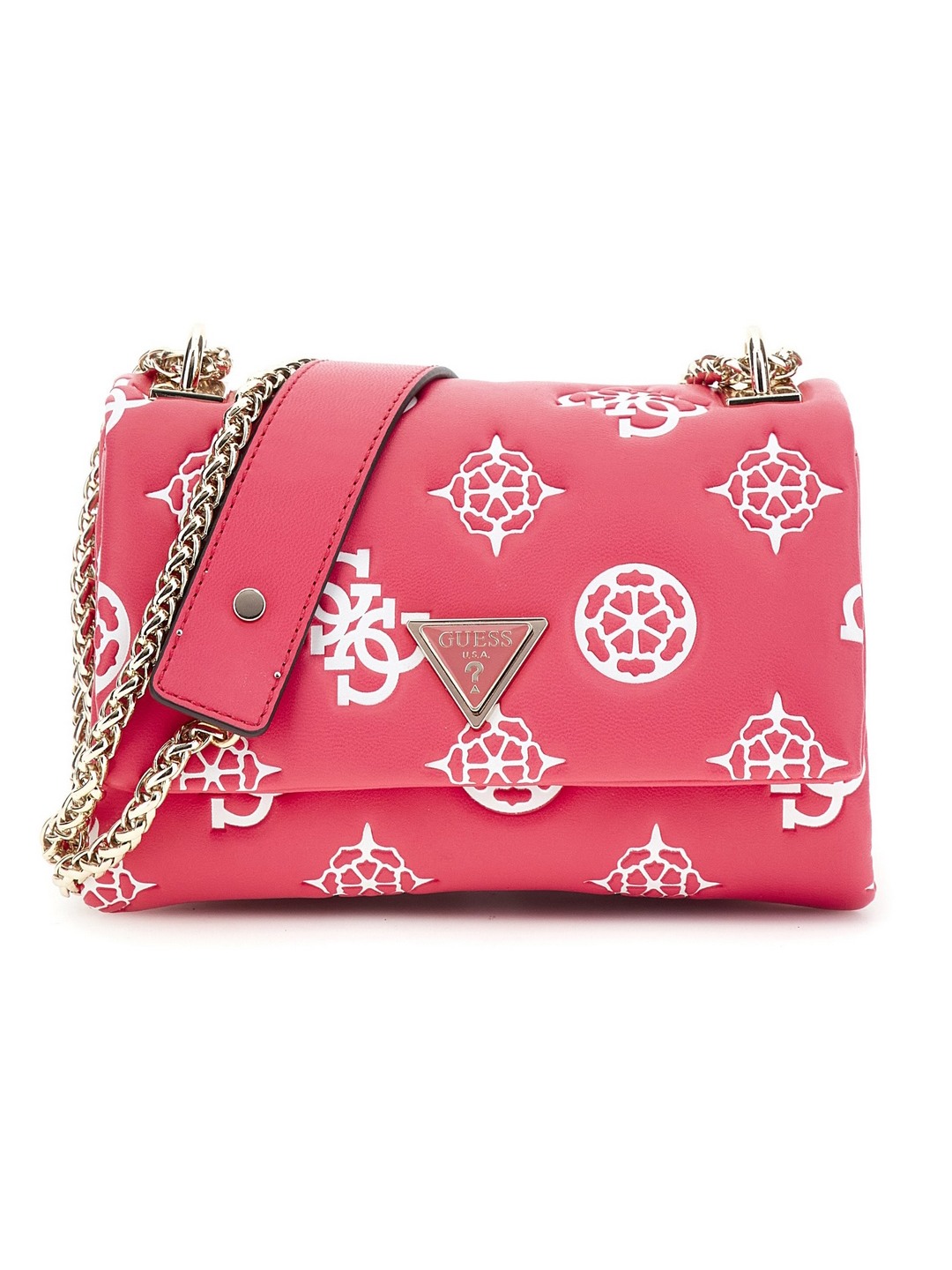Guess Watermelon Textured Deesa Logo Crossbody Bag