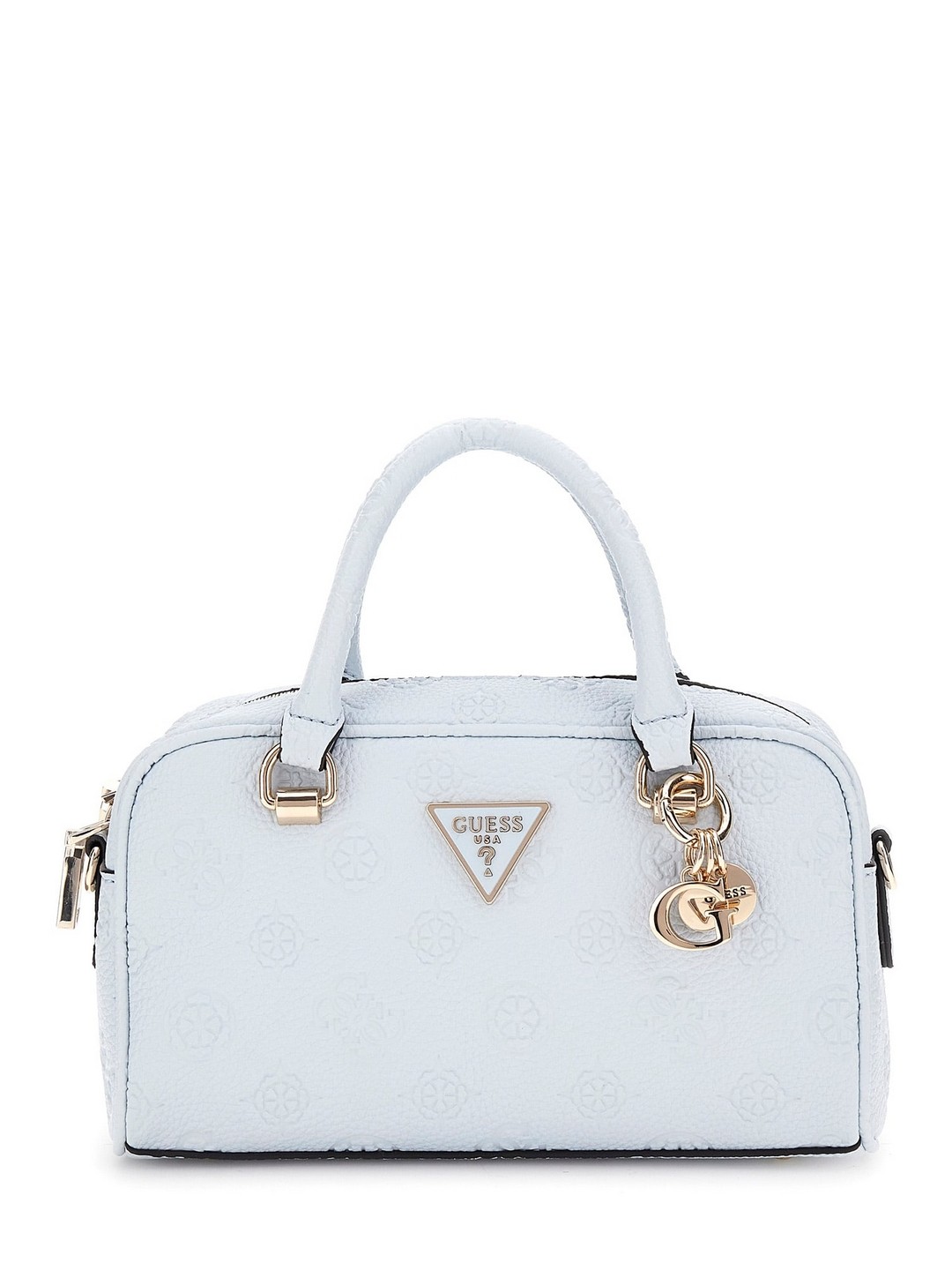 Guess Powder Blue Textured Cresidia Small Satchel Bag