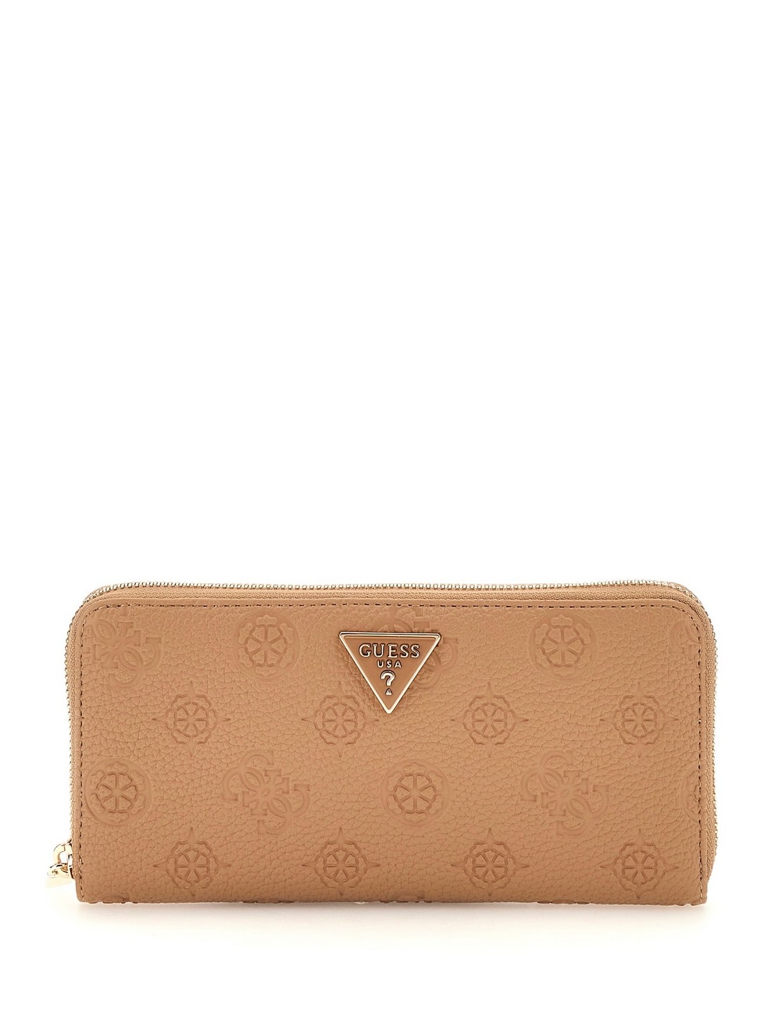 Guess Beige Textured Cresidia Large Zip Around Wallet