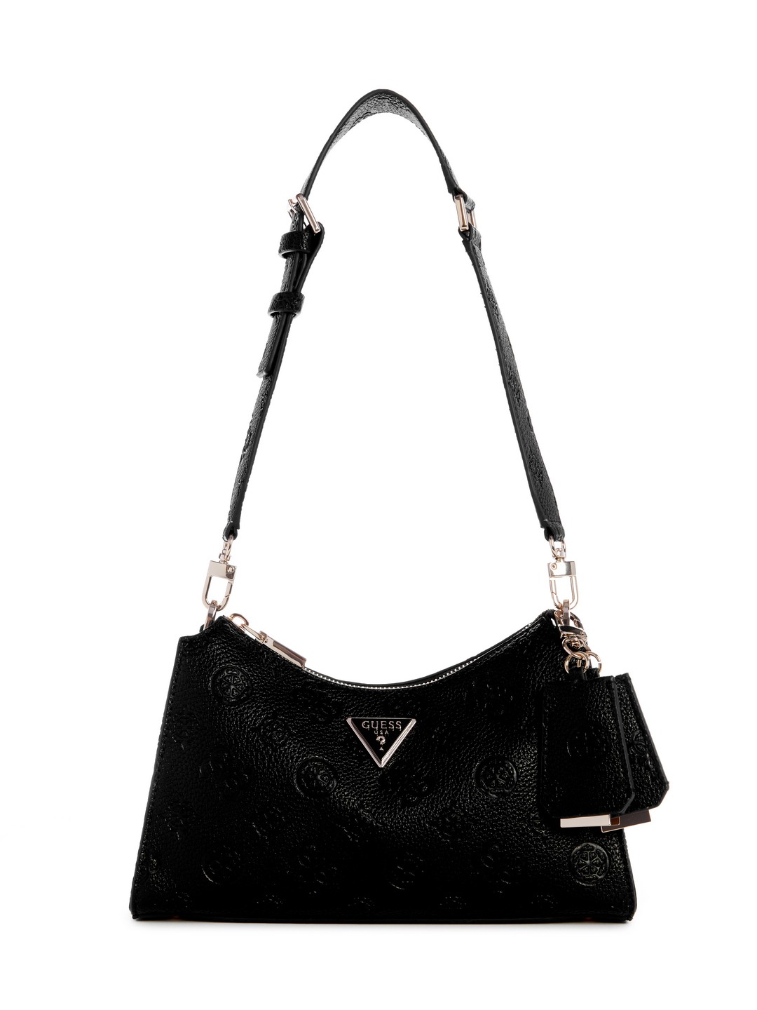 Black Self-Design Shoulder Bag