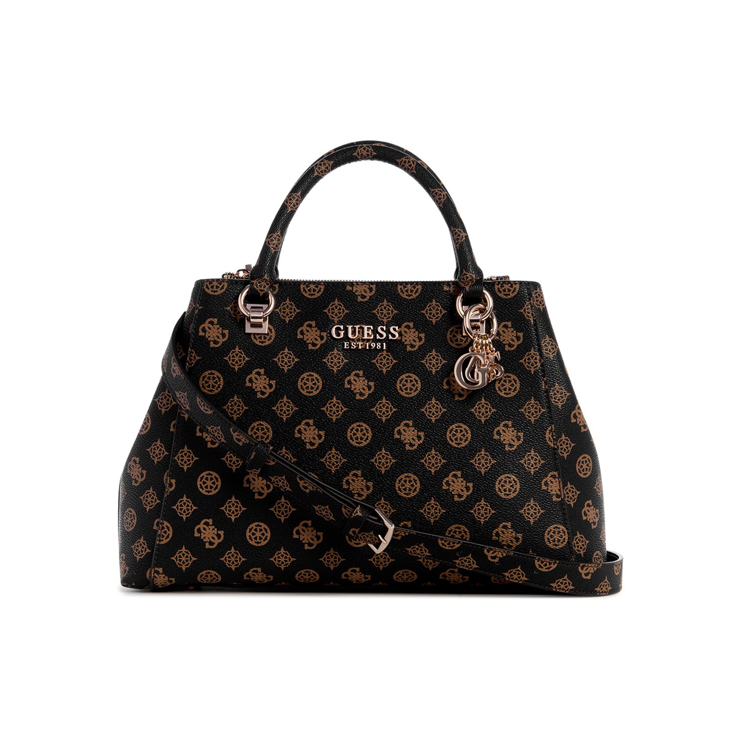 Guess Geometric Logo Evelune Girlfriend Satchel Bag