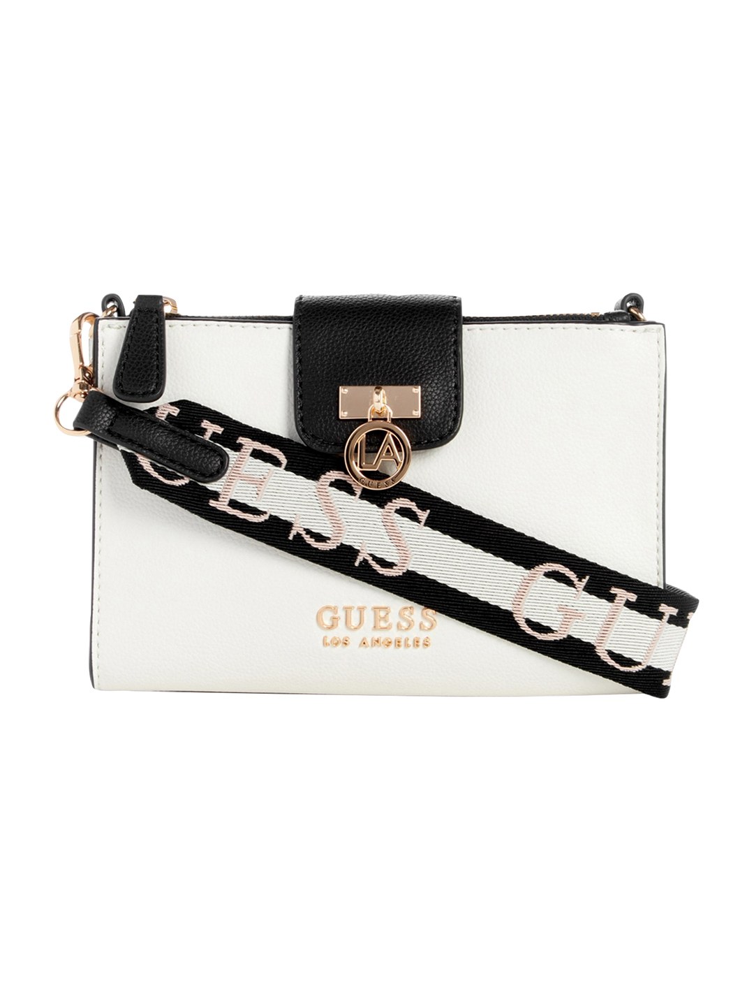Guess Women Solid Milk Multi Highmeadow Mini Crossbody Bag