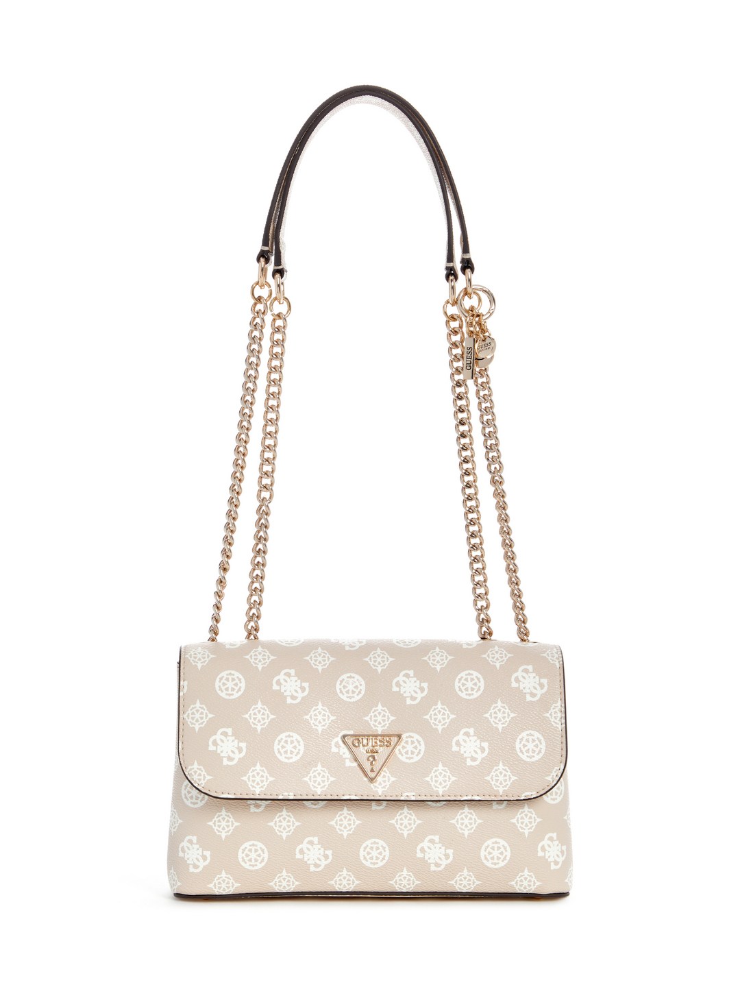 Guess Sand Logo Printed Daryna Crossbody Bag
