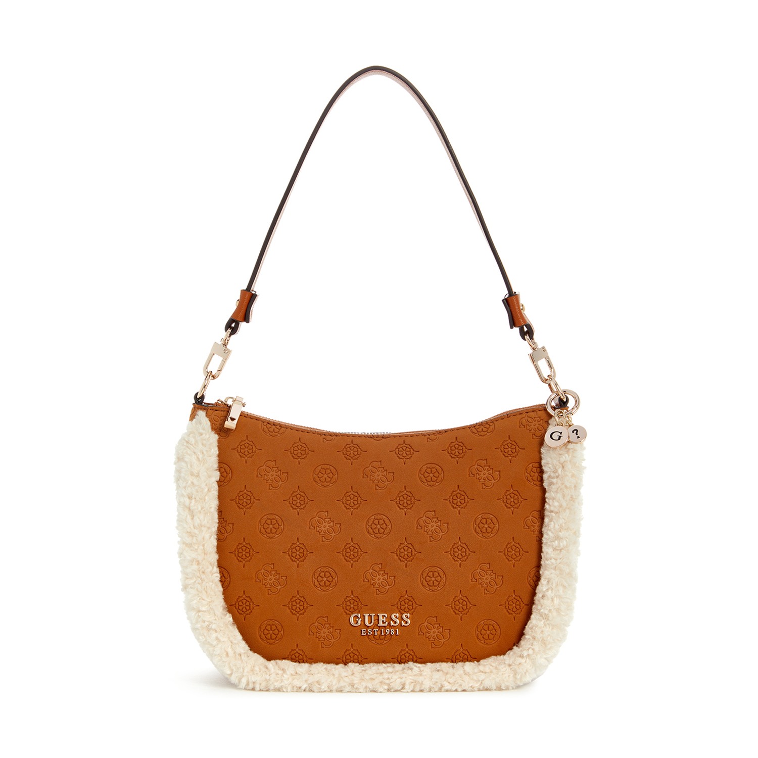 Guess Fur Logo Davika Hobo Bag