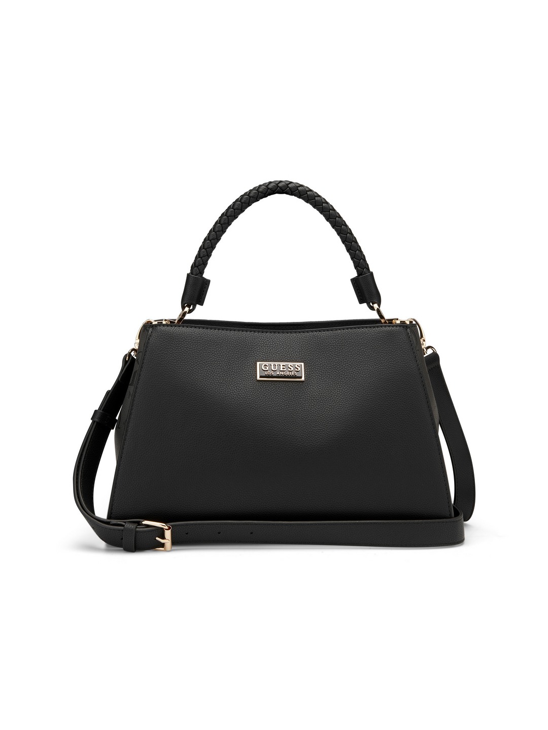Guess Black Solid Averi Satchel Bag