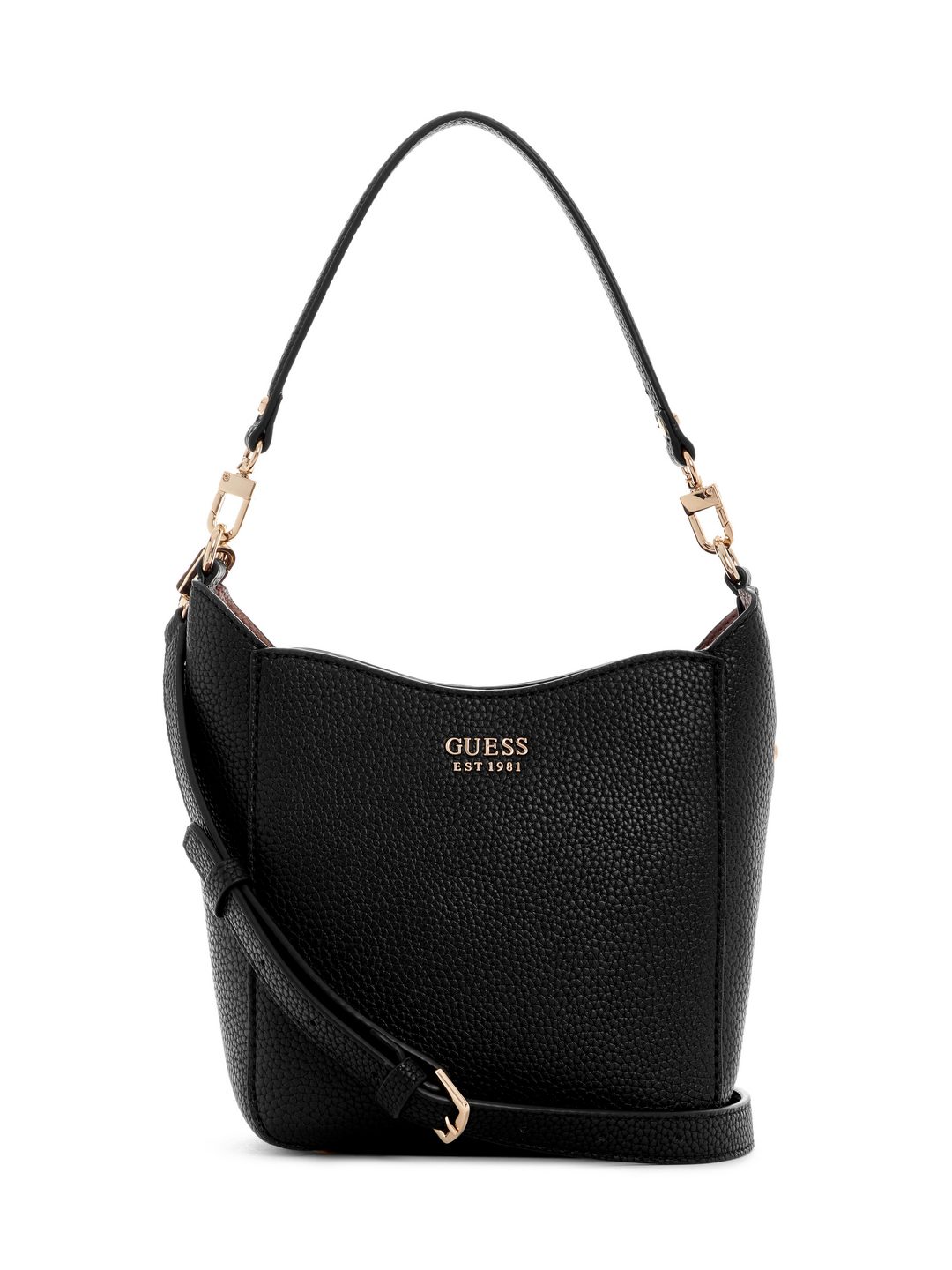 Guess Black Textured Brenton Girlfriend Bucket Bag