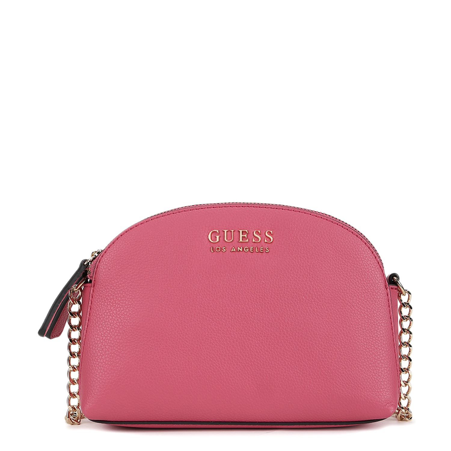 Guess Pink Solid Archer Top Zip Crossbody Bag