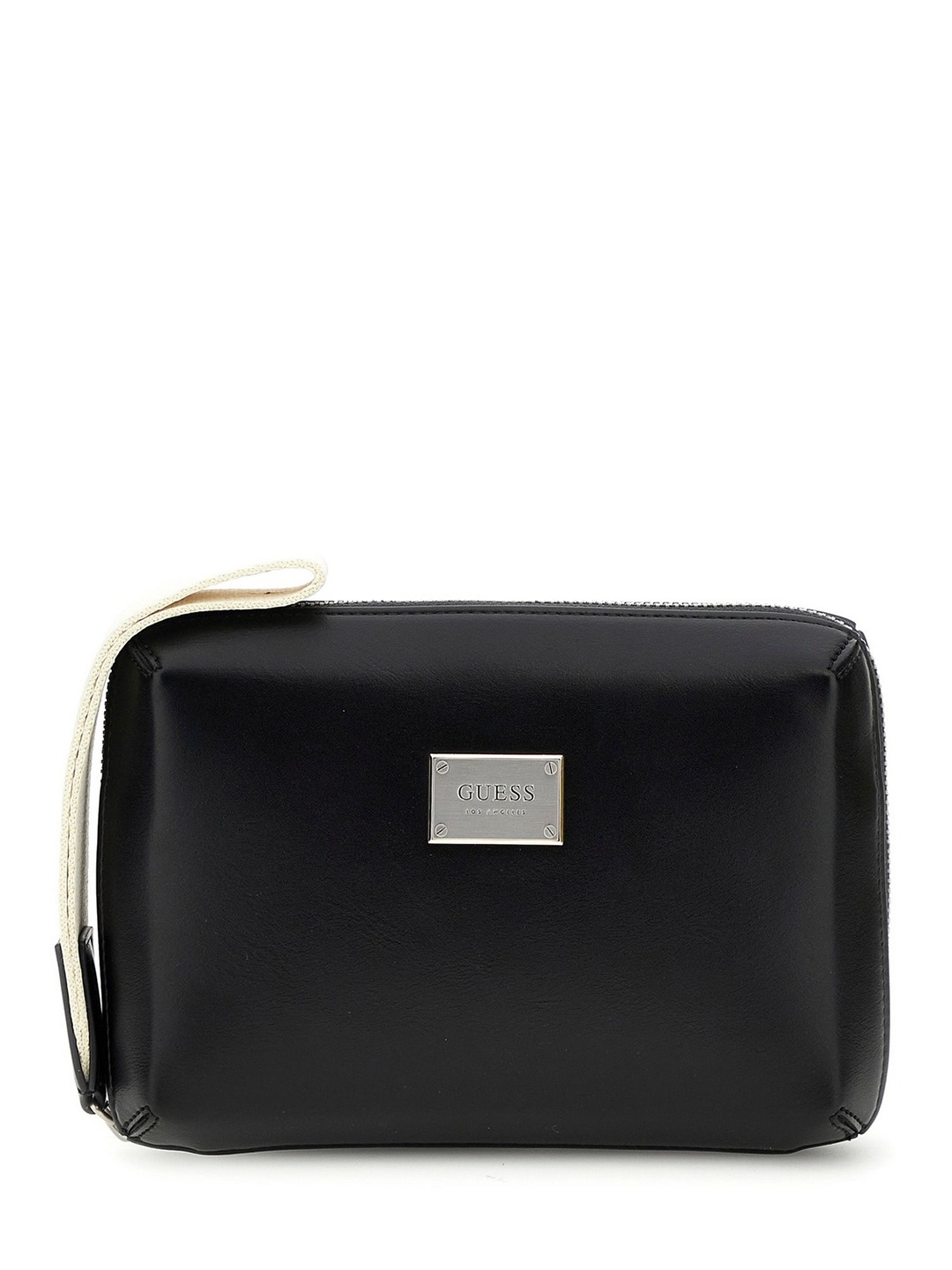 Guess Men Modena Medium Black Zipper Solid Cube Case