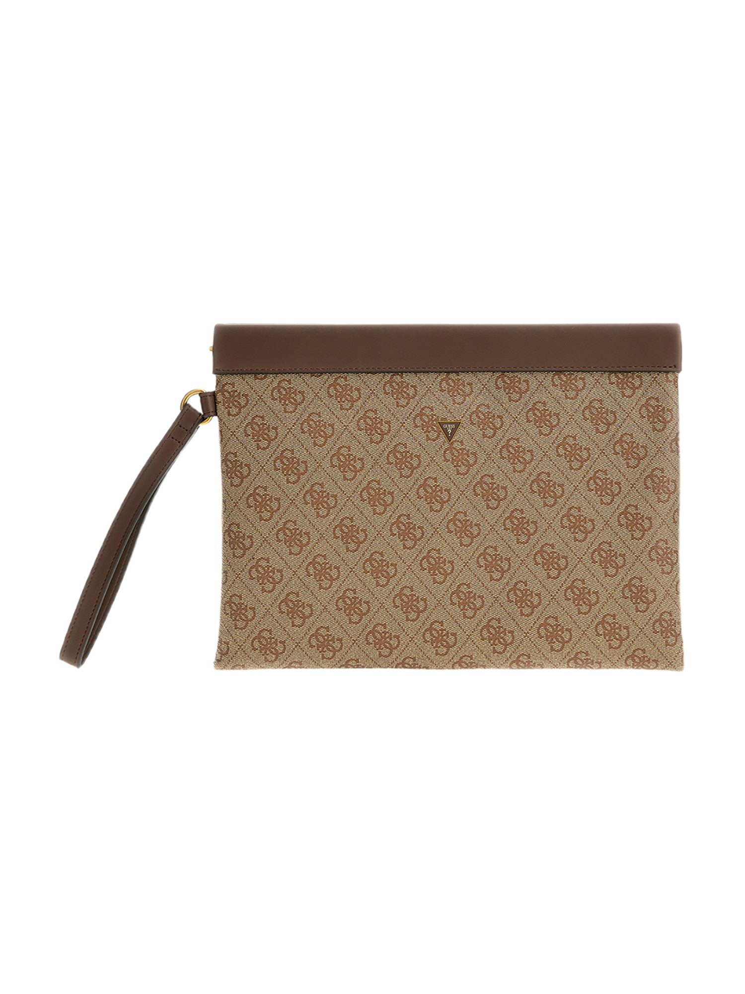 Guess Beige/Brown Polyurethane Pouch