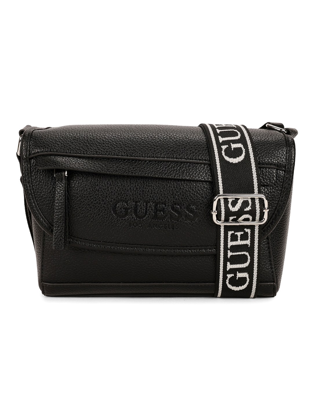 Guess Black PU Solid MEN Cross Body