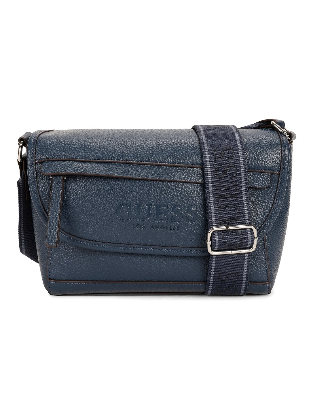 Guess Navy PU Solid MEN Cross Body