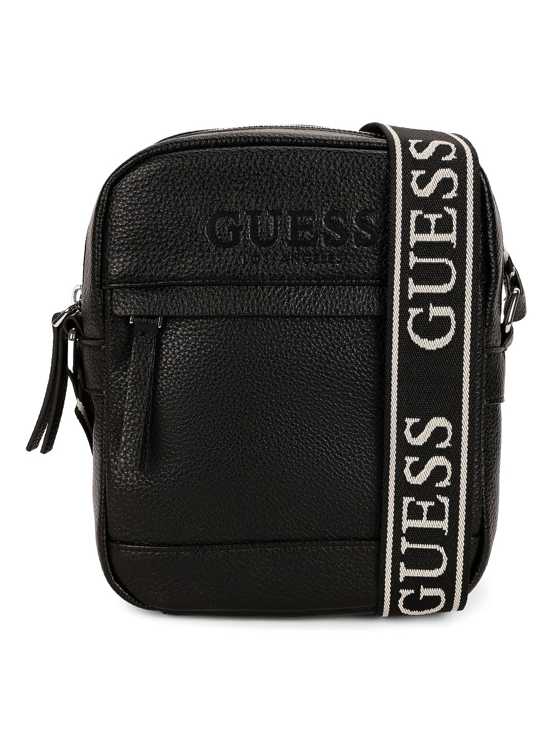 Guess Black PU Solid MEN Cross Body