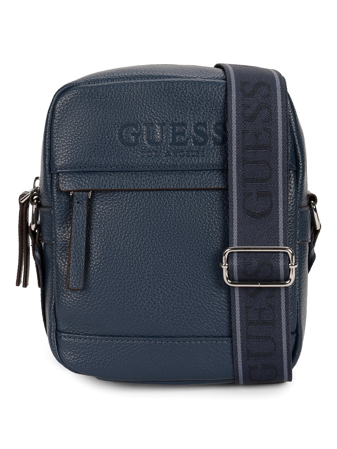 Guess Navy PU Solid MEN Cross Body