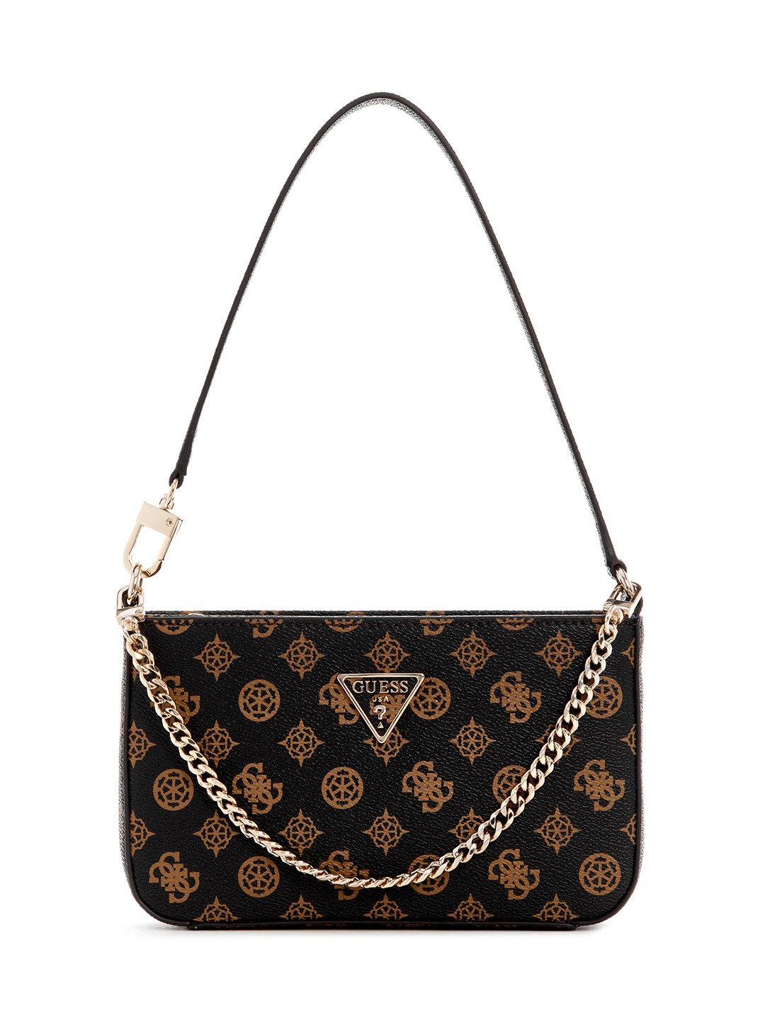Mocha Logo Printed Noelle Mini Top Zip Shoulder Bag