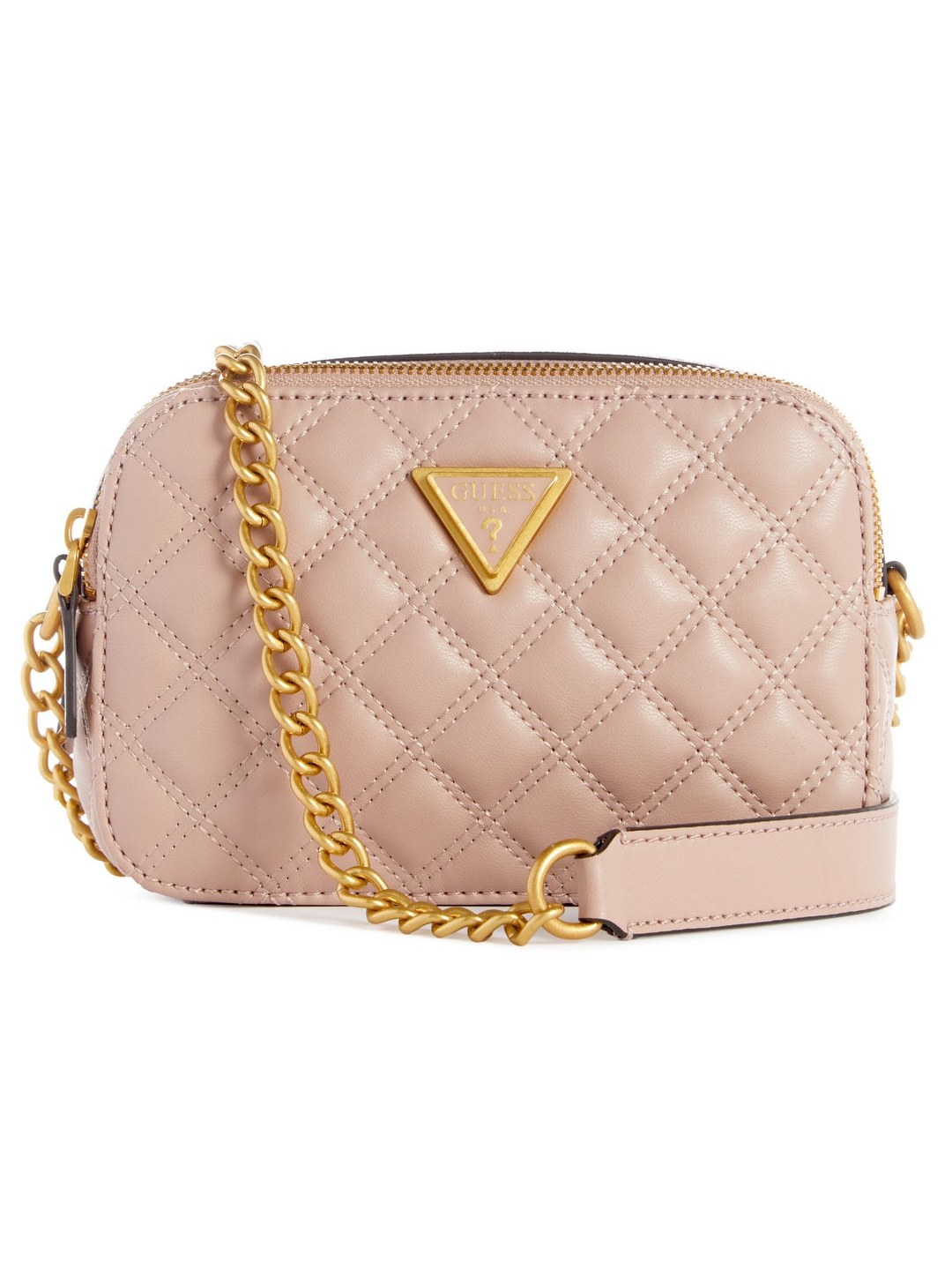 Rosewood Quilted Giully Camera Crossbody Bag