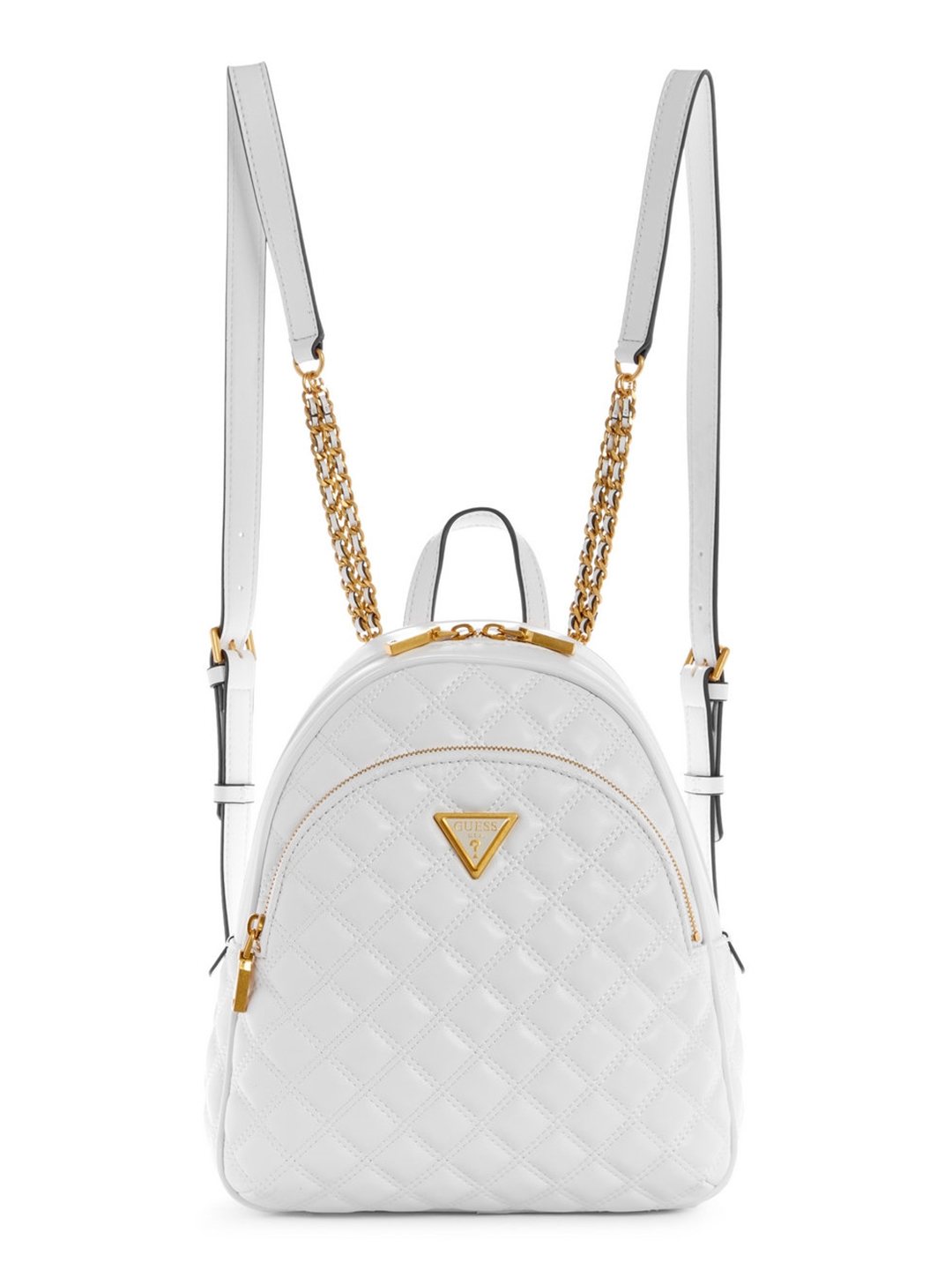 White Quilted Giully Backpack