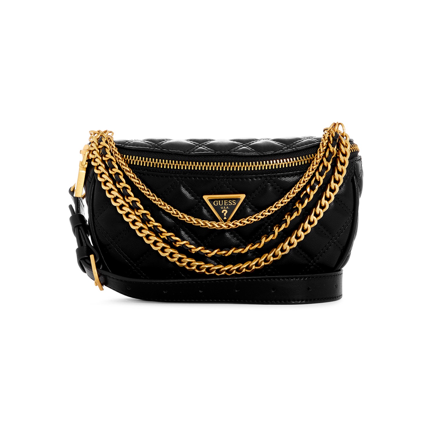 Guess Women Quilted Pu Giully Waist Belt Bag