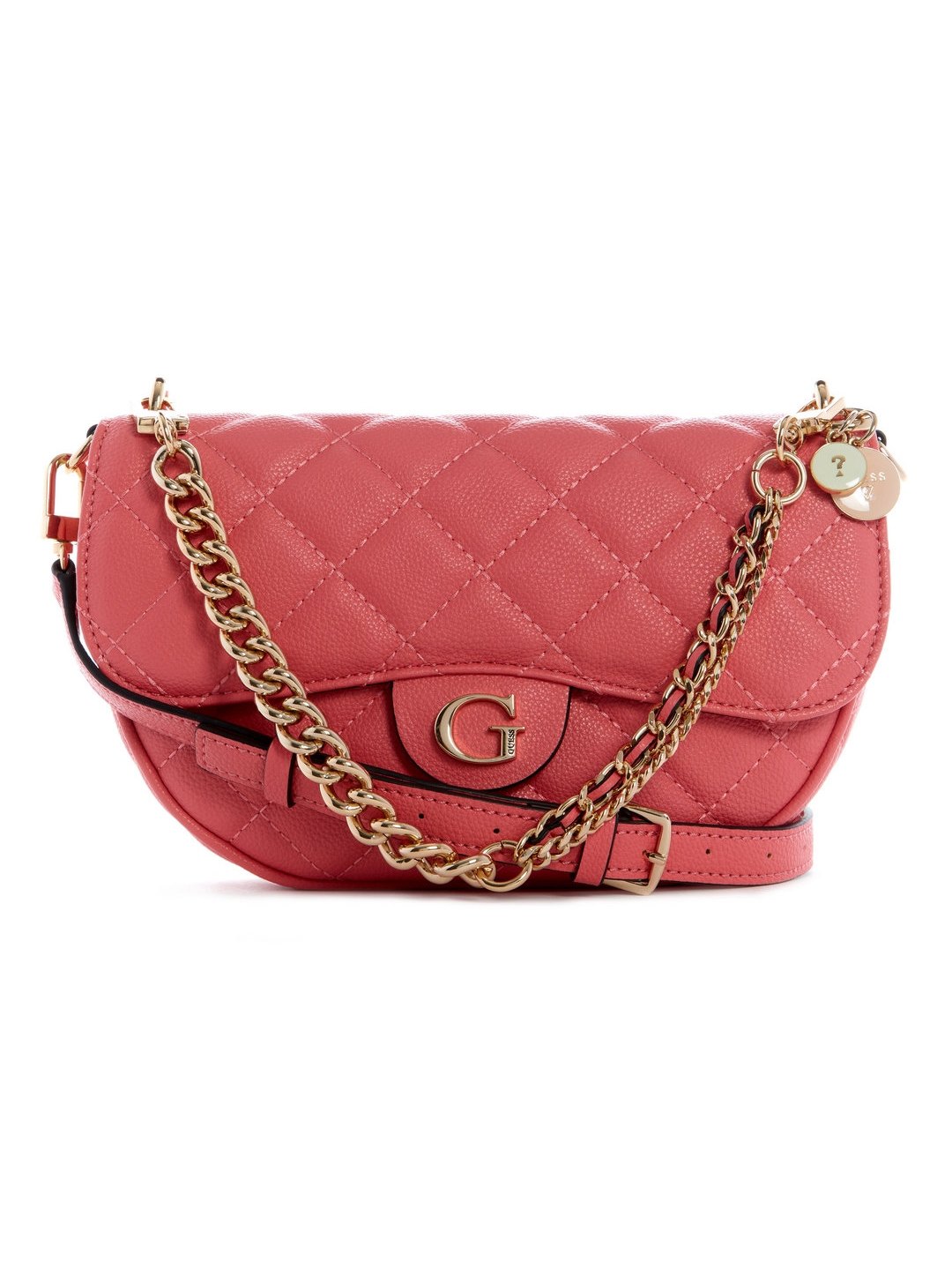 Apricot Quilted Gillian Flap Crossbody Bag