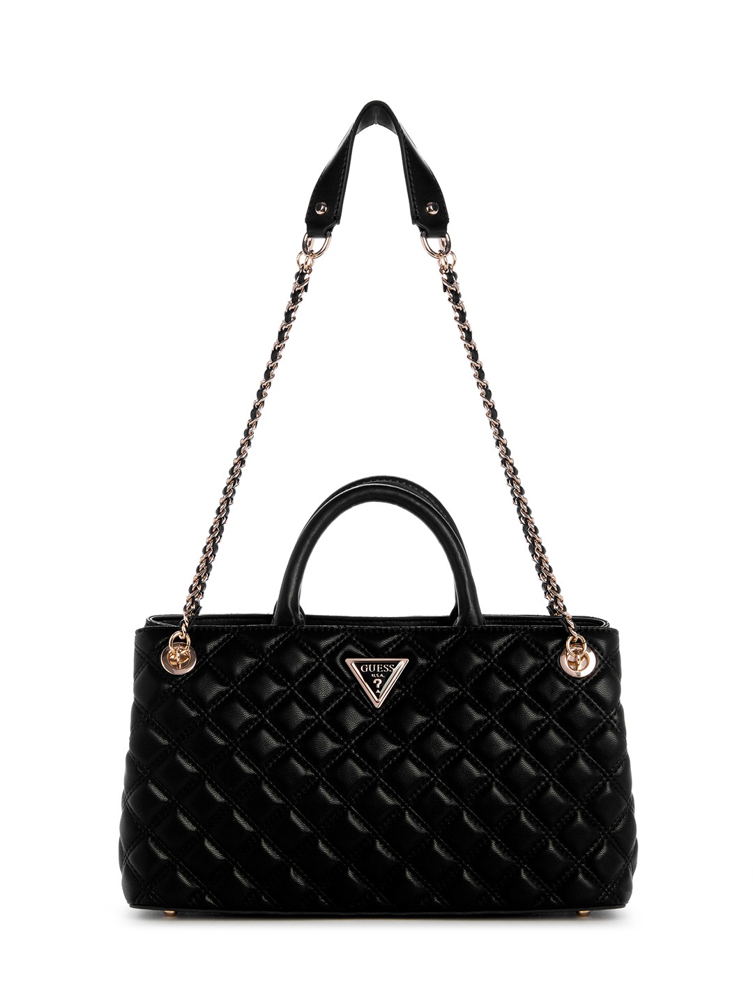 Black Quilted Giully Girlfriend Shoulder Bag