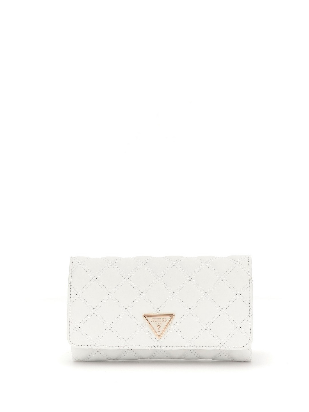 Guess White Quilted Giully Crossbody Bag