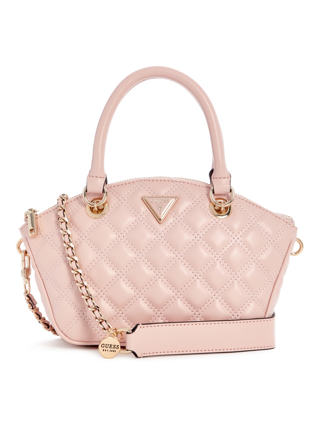 Peony Quilted Polyurethane Giully Mini Satchel Bag