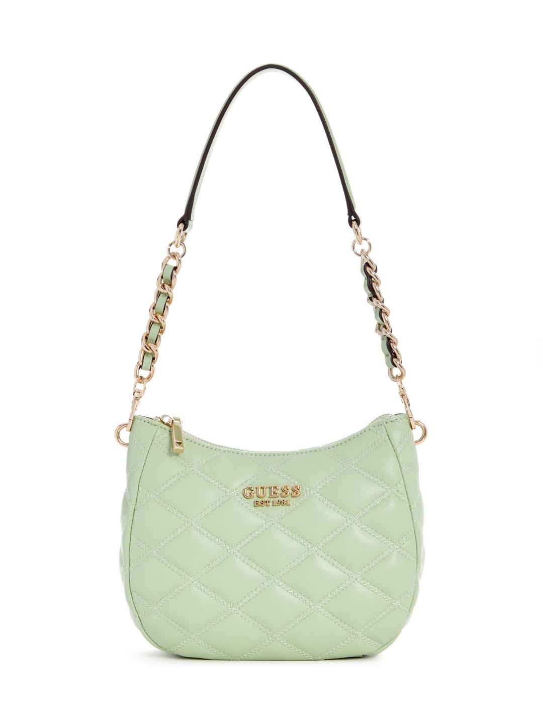 Guess Celadon Quilted Tamsin Top Zip Shoulder Bag