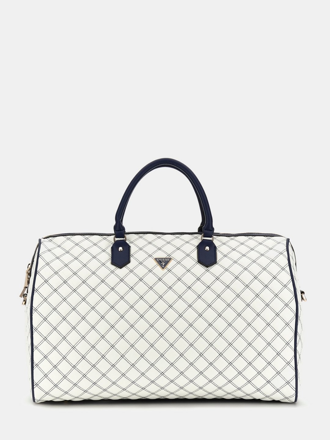 Guess Navy Quilted Cruise Vibe Weekender Duffel Bag