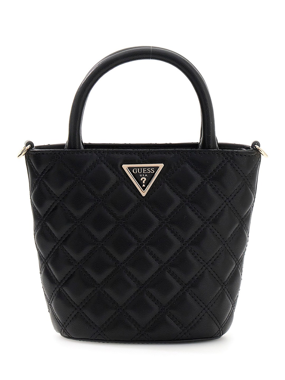 Black Quilted Magnet Giully Mini Tote Bag