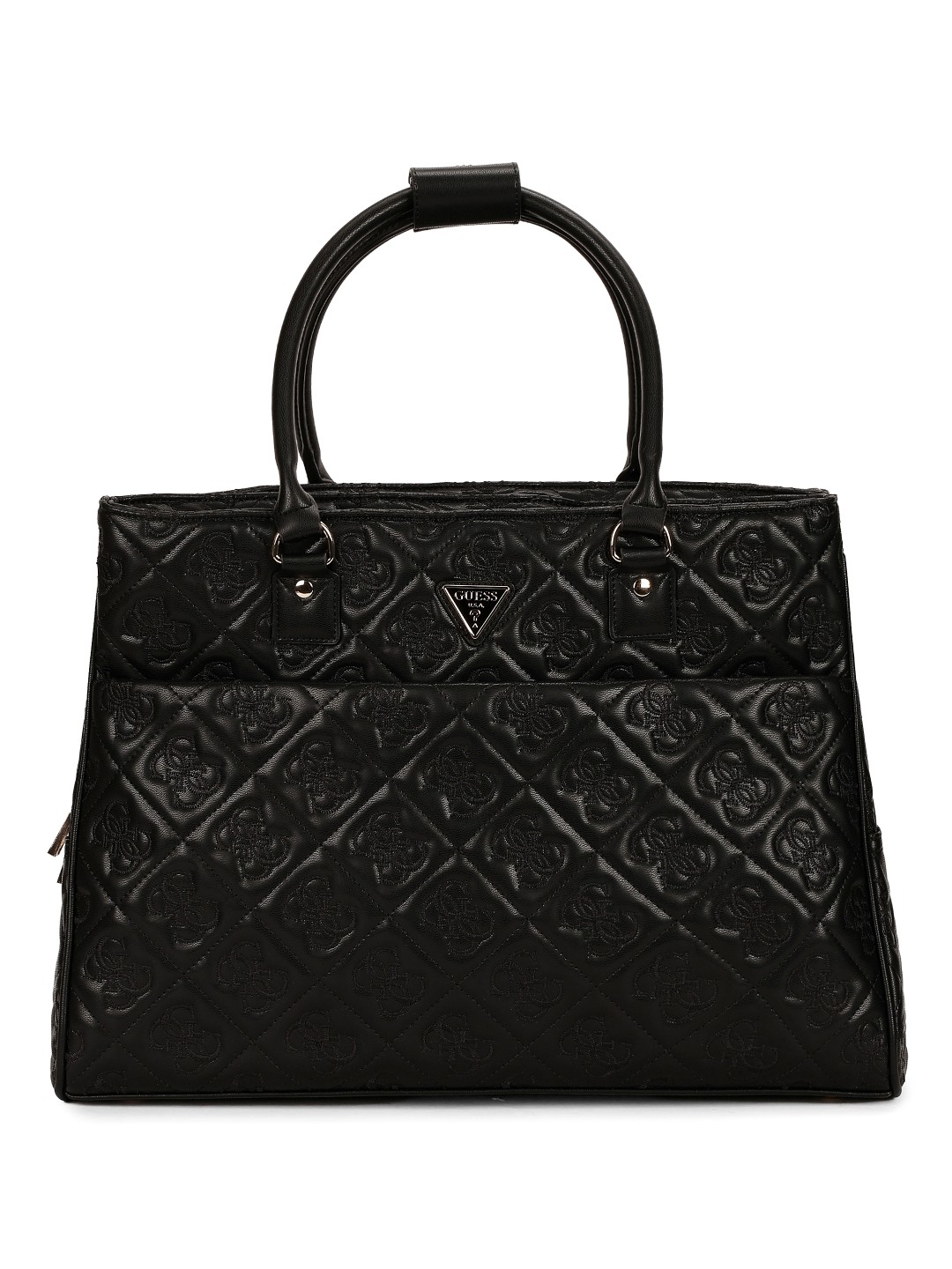 Guess Black Quilted Adelasia Shopper Tote Bag