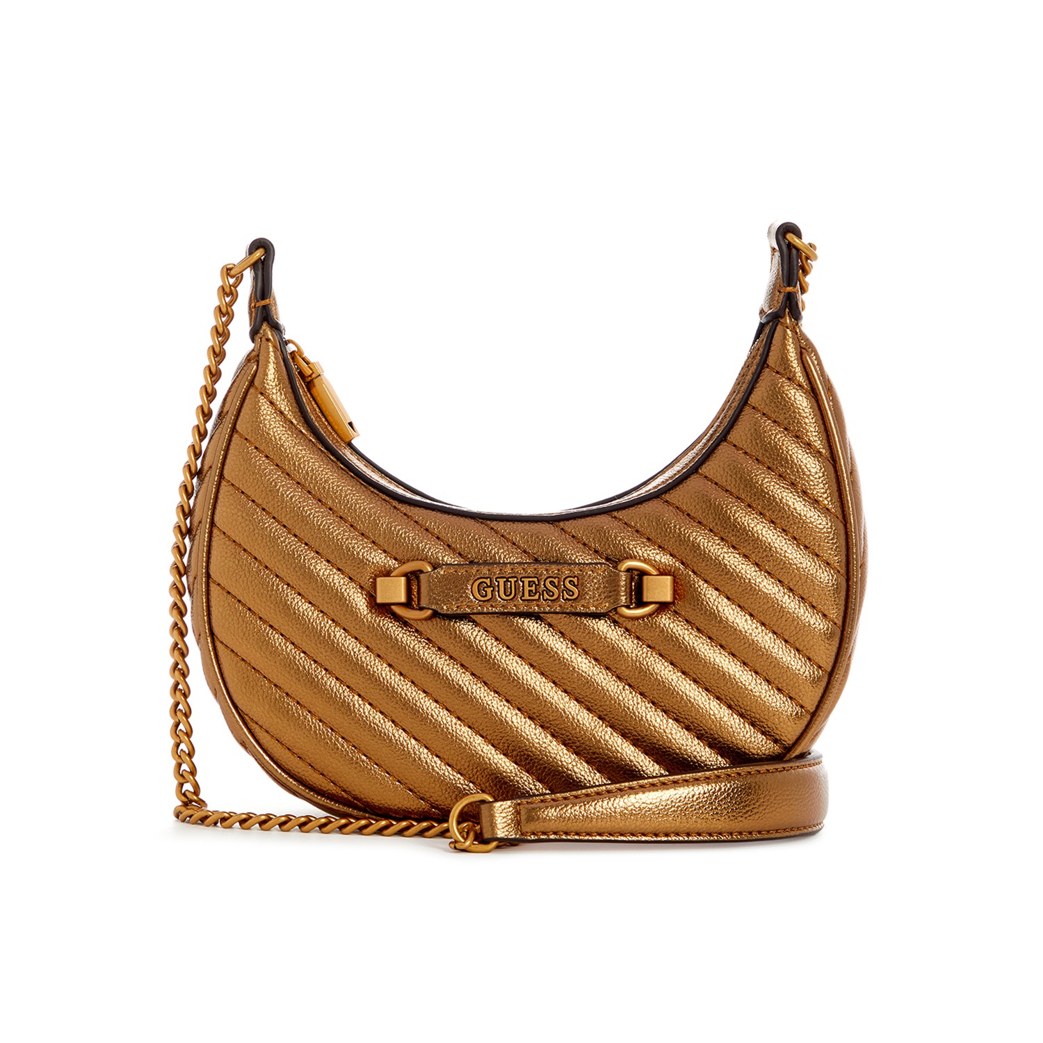 Guess Quilted Sela Mini Crossbody Hobo Bag