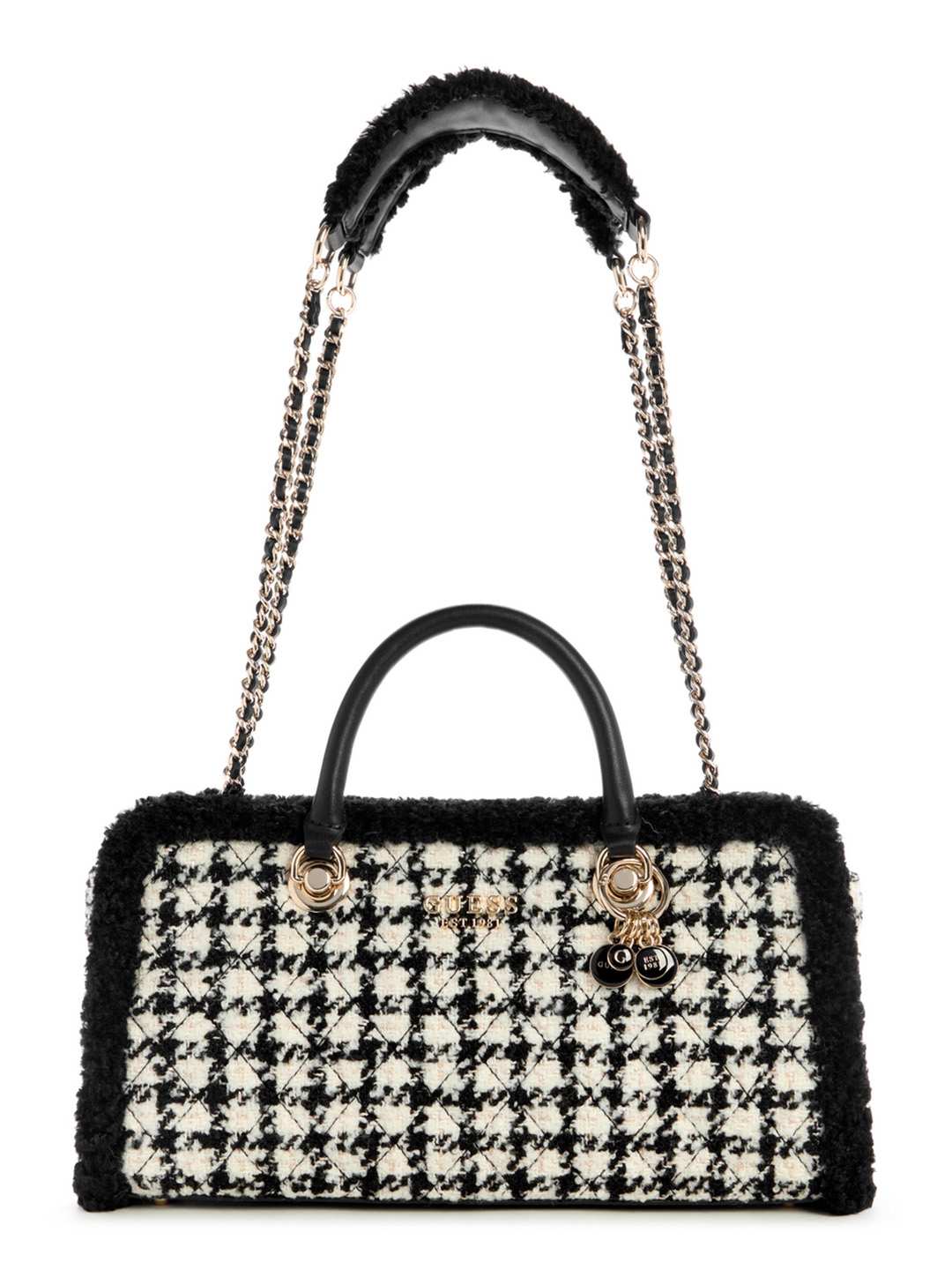 Guess Women Tweed Cristi Convertible Satchel Bag