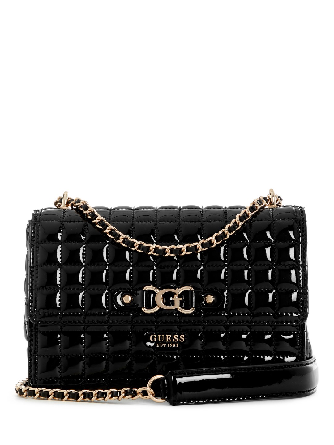 Black Quilted Nadira Convertible Crossbody Bag