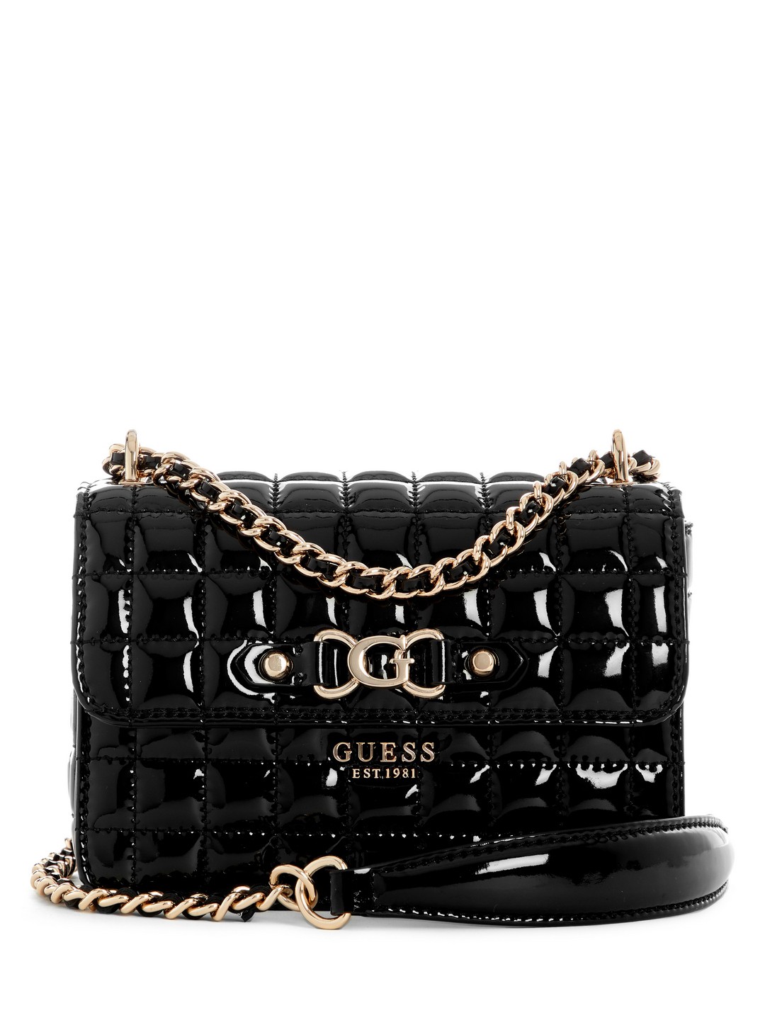 Black Quilted Nadira Mini Crossbody Bag