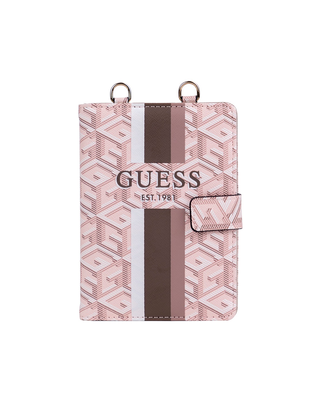 Pink Polyurethane Printed Passport Case