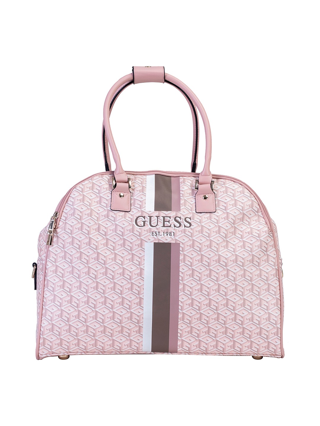 Guess Women Pink Printed Duffel Bag