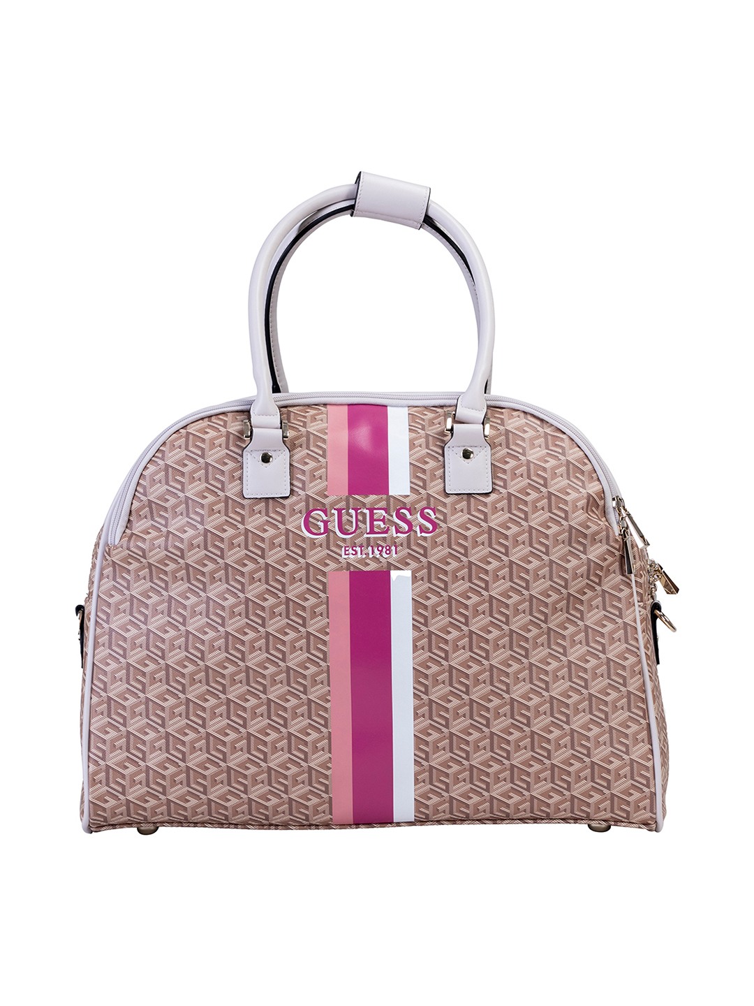 Guess Women Brown Printed Duffel Bag