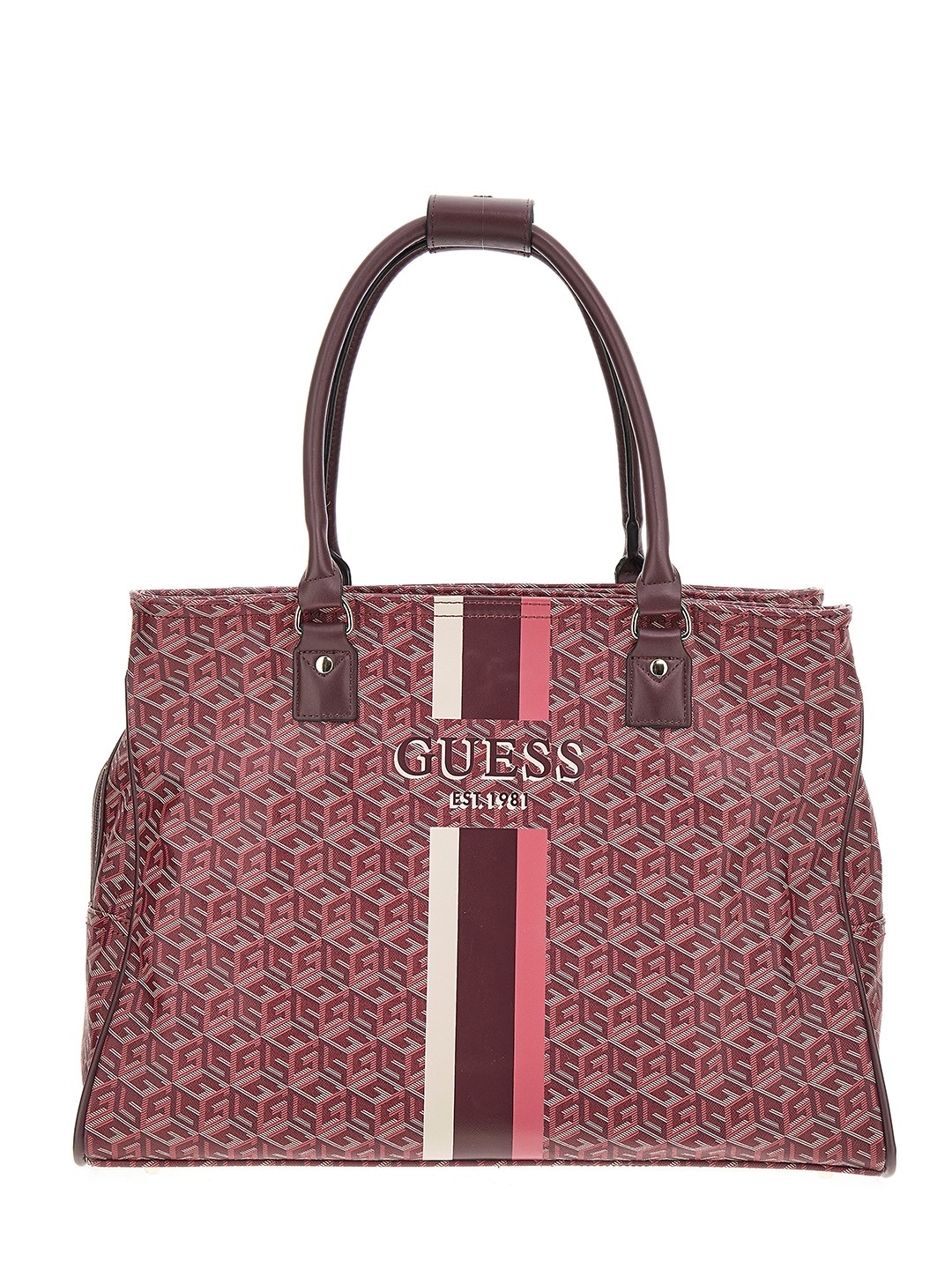 Guess Red Printed Handbag