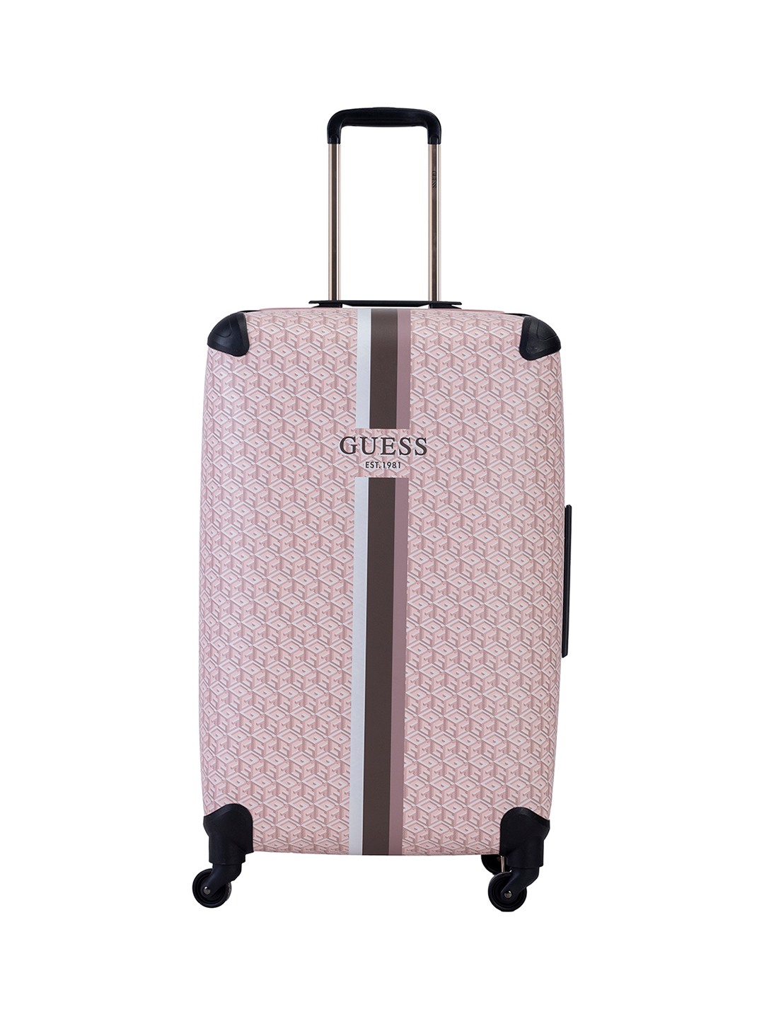Guess Women Pink Printed Trolley Bag