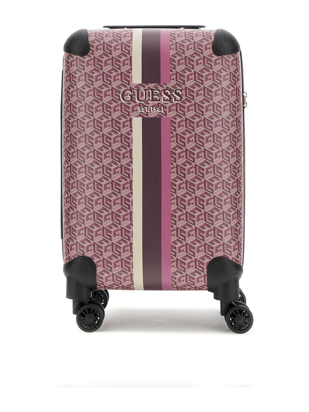 Purple Printed Trolley Bag