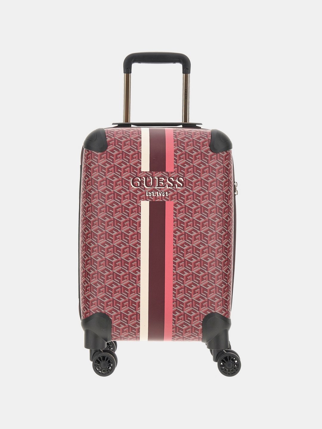 Guess Red Printed Trolley Bag