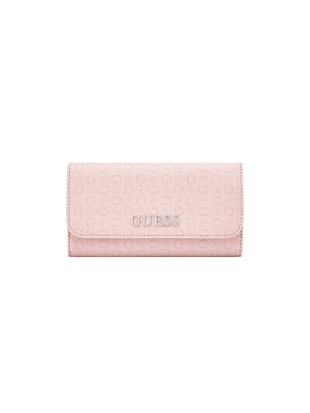 Rose Petal Printed Snap Button Abbas Slim Tri-Fold Wallet