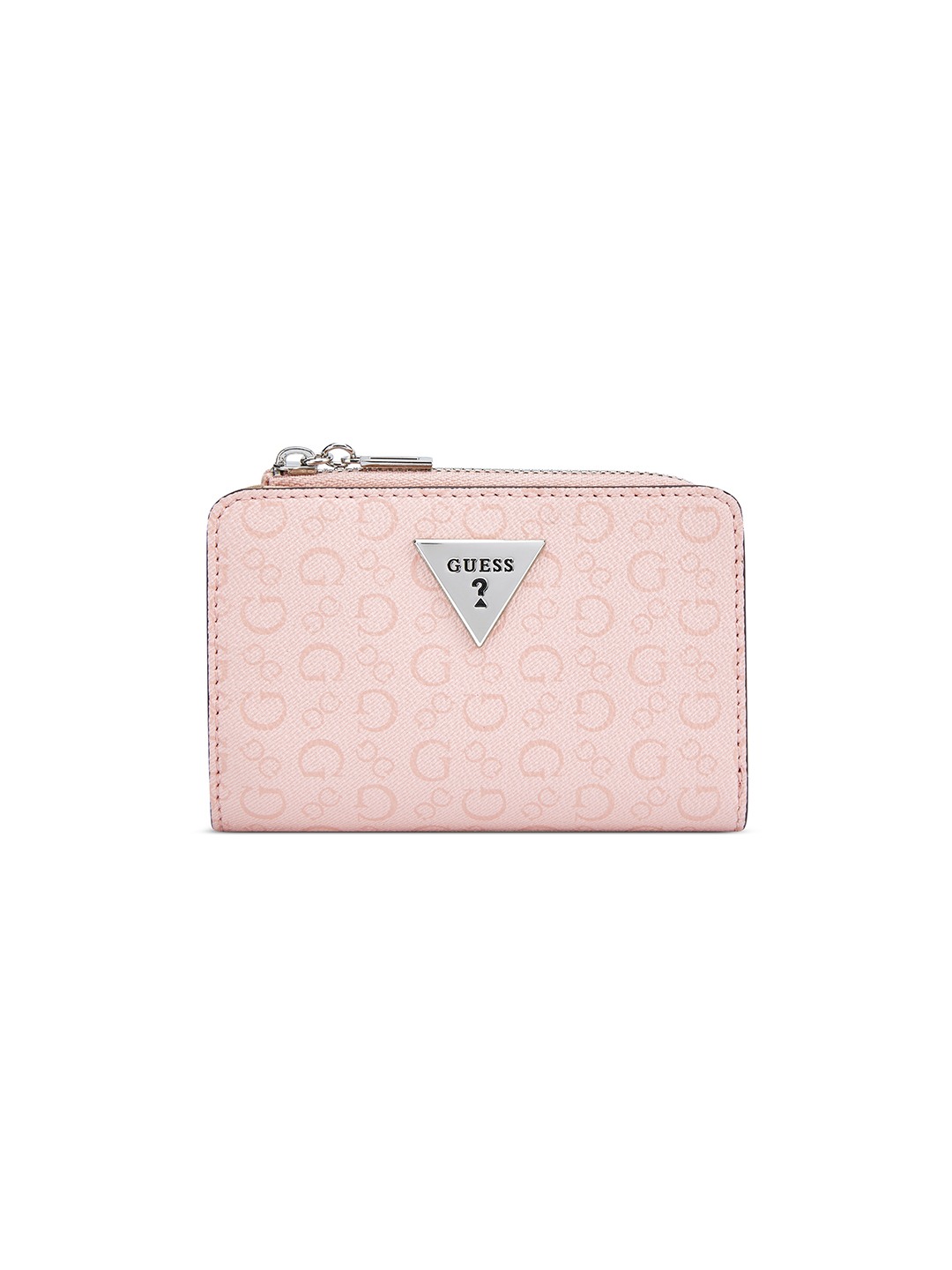 Rose Petal Printed Zipper Quinley Zip Around Wallet