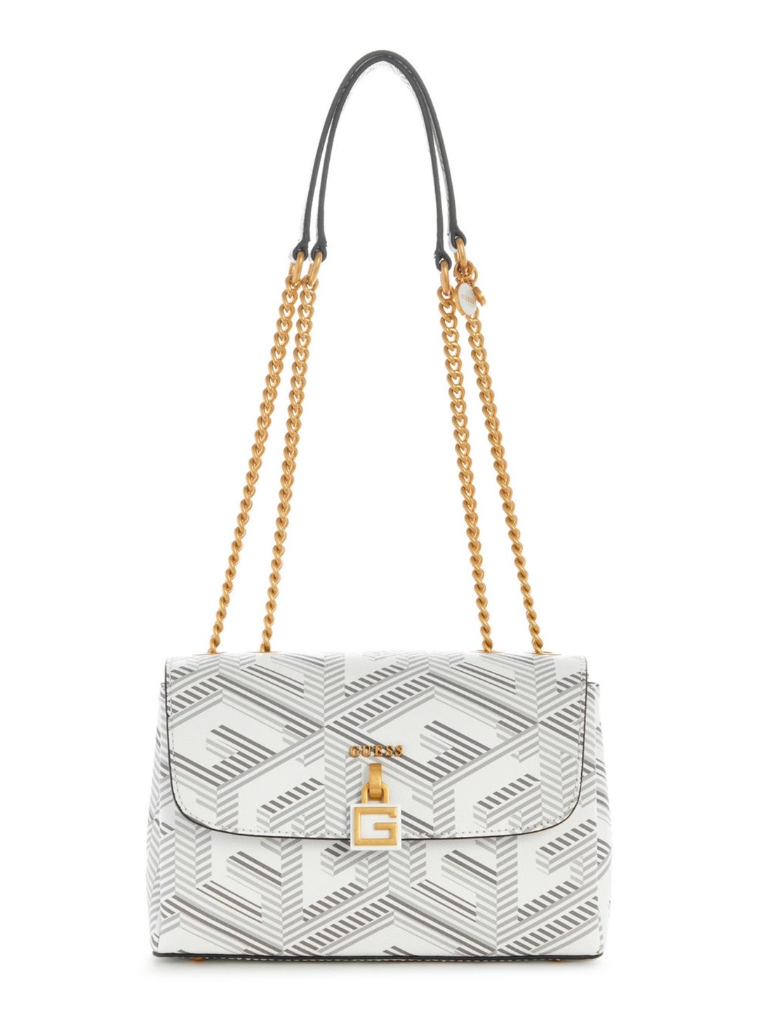 Stone Logo Geometric Montreal Flap Crossbody Bag