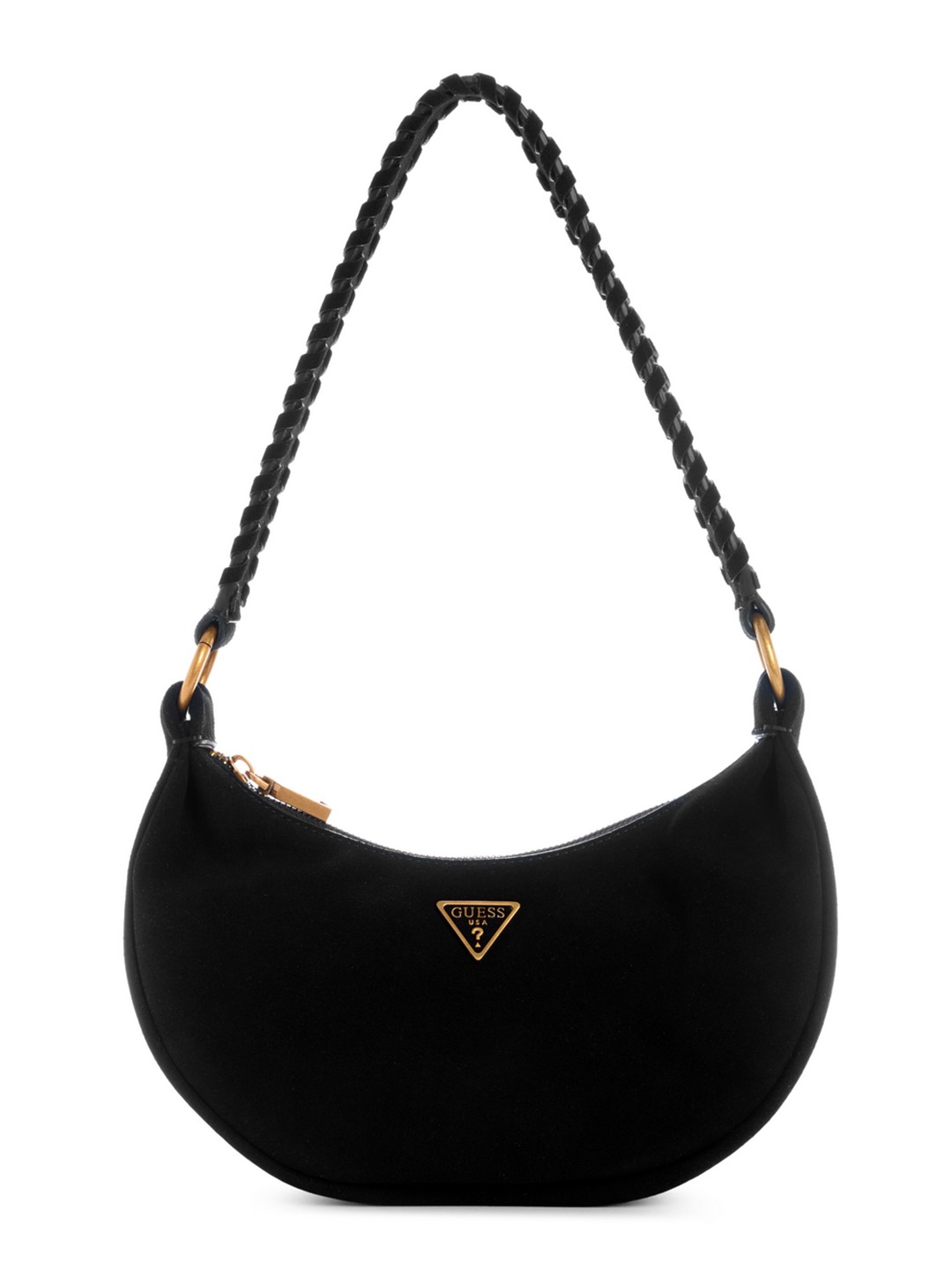 Black Solid Amita Hobo Bag