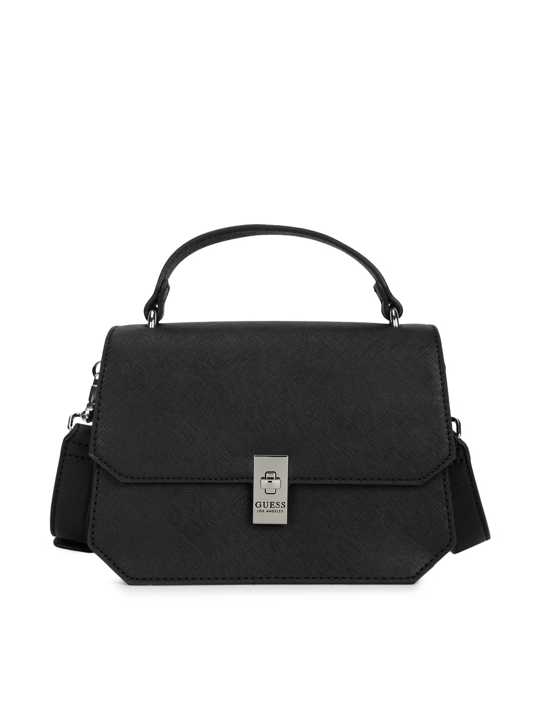 Guess Black Solid Lowen Satchel