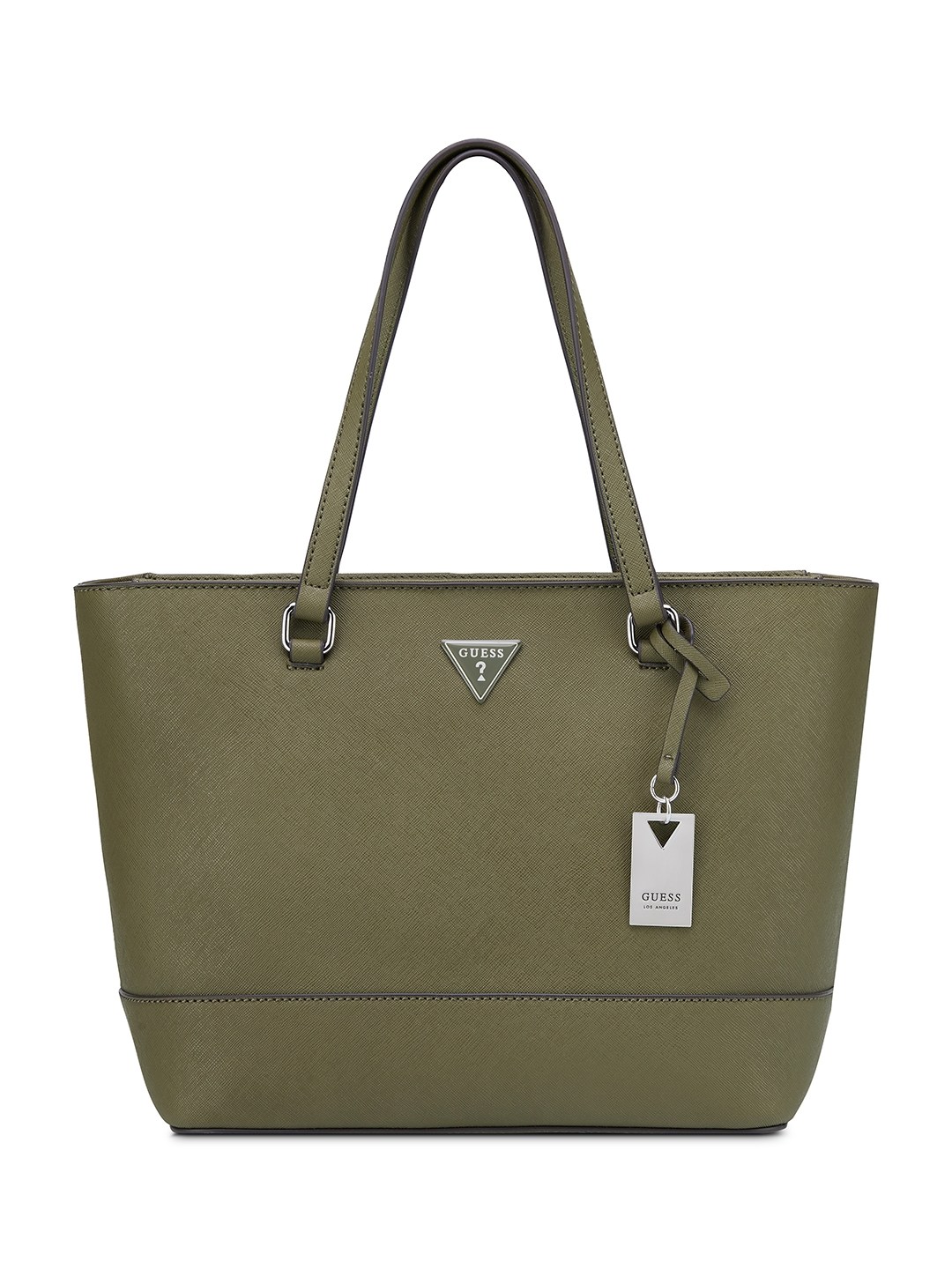 Olive Solid Viviette Tote Bag