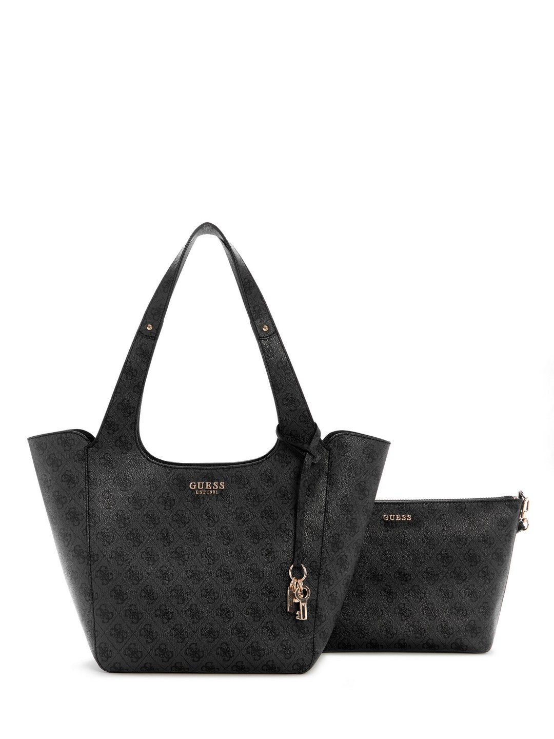 Guess Coal Logo Printed Calista 2 In 1 Tote Bag