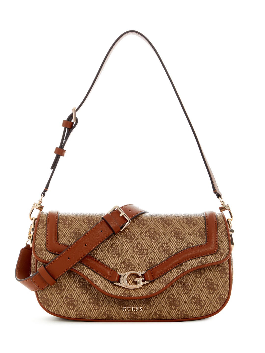 Latte Logo Geometric Dea Flap Shoulder Bag