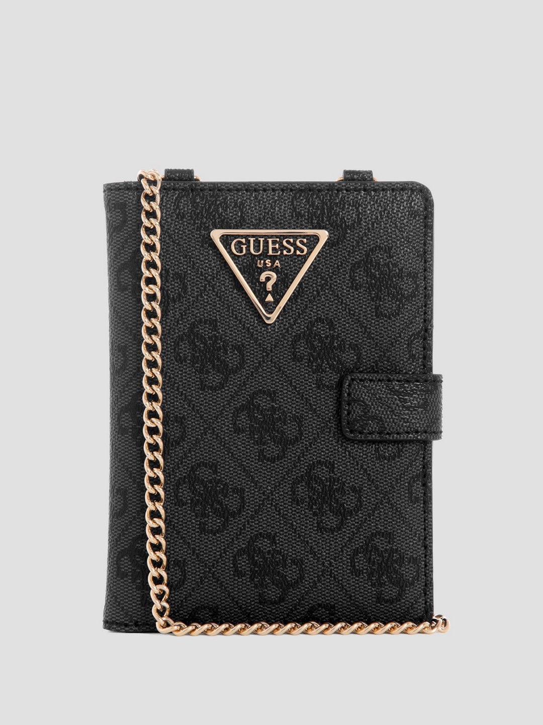 Guess Coal Logo Printed Laurel Chain Passport Holder